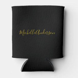 Goldene Farbe Schwarzes modernes minimalistisches Dosenkühler