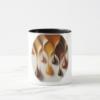 Goldene Farben in Bewegung – Abstrakter Goldener B Tasse