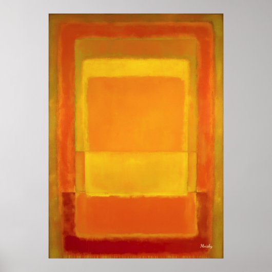 Goldene Farbige Feld Abstrakt Moderne Kunst Poster (Vorne)