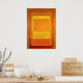 Goldene Farbige Feld Abstrakt Moderne Kunst Poster (Küche)