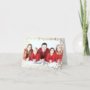 Goldene Faux Glitter Ombre Bokeh Dankeschön Dankeskarte