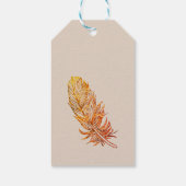 Goldene Feather Custom Gift Tags Geschenkanhänger (Rückseite)