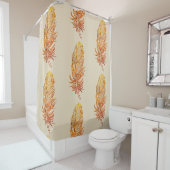 Goldene Feder Art Dusche Vorhang (Beispiel)
