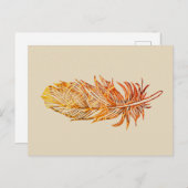 Goldene Feder Kunst, Dichtung und Musik Postkarte (Vorne/Hinten)