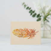 Goldene Feder Postkarte (Stehend Vorderseite)