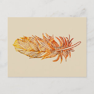 Goldene Feder Postkarte