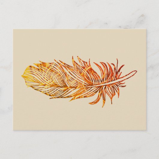Goldene Feder Postkarte (Vorderseite)