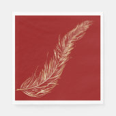 Goldene Feder Serviette (Vorderseite)