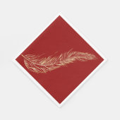 Goldene Feder Serviette (Ecke)