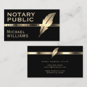 Goldene Feder  Visitenkarte (Vorne/Hinten)