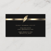 Goldene Feder  Visitenkarte (Rückseite)