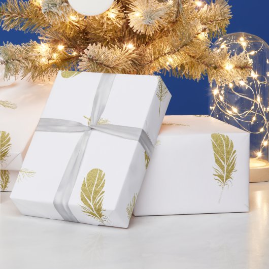 Goldene Federn Geschenkpapier (Feiertage)