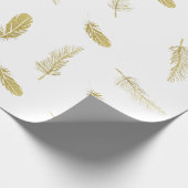 Goldene Federn Geschenkpapier (Ecke)