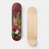 Goldene Federn und Rose D-Markenbezeichnung Skateboard (Vorderseite)