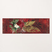 Goldene Federn und Rose Inspiriert Yogamatte (Rückseite (Horizontal))