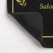 Goldene Federn und schwarze Umrandung Mousepad (Ecke)