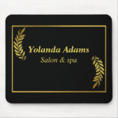 Goldene Federn und schwarze Umrandung Mousepad (Vorne)