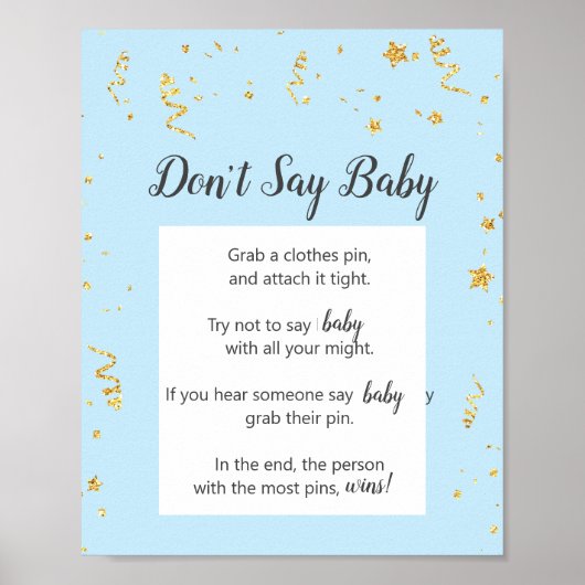 Goldene Feier auf Blue Don't Say Baby Game Poster (Vorne)