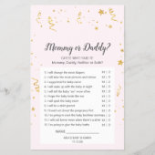 Goldene Feier auf rosa Mommy oder Daddy Game Flyer (Vorne)