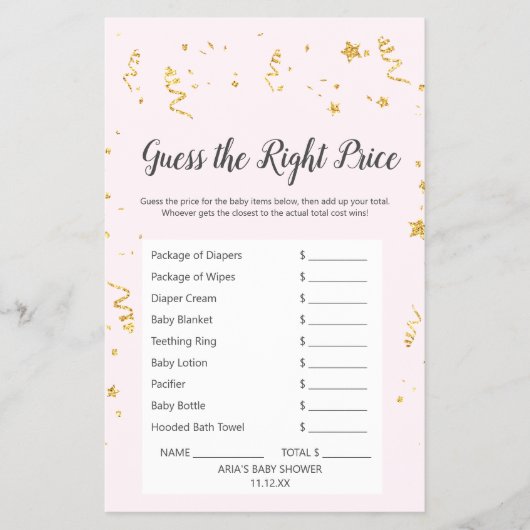 Goldene Feier auf rosa Ratschläge der richtige Pre Flyer (Vorne)