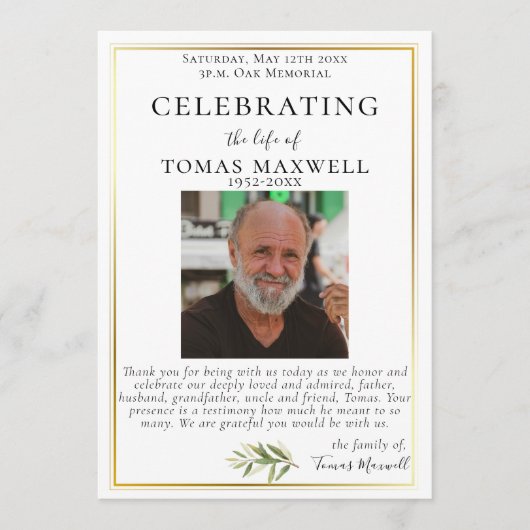 Goldene Feier des Life Flat Programms Programm (Vorderseite)