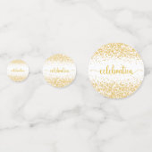 Goldene Feier des neuen Jahres Konfetti (Rückseiten)