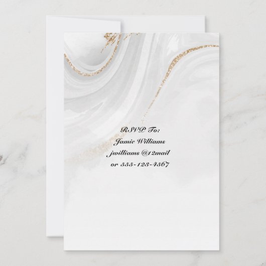 Goldene Feier zum 50. Hochzeitstag Einladung (Rückseite)