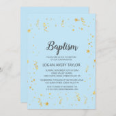 Goldene Feier zur Blauen Taufe Einladung (Vorne/Hinten)