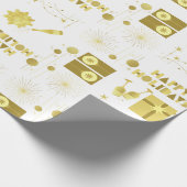 Goldene Feiern Geschenkpapier (Ecke)