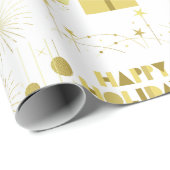 Goldene Feiern Geschenkpapier (Rolleneckpunkt)
