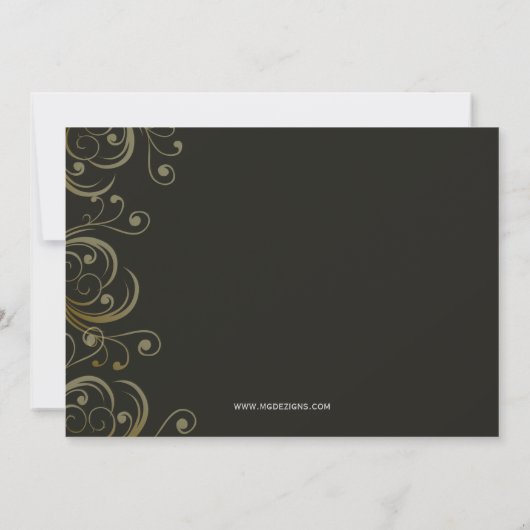 Goldene Feiertage Einladung (Rückseite)