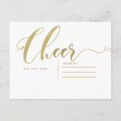 Goldene Feiertage Neujahr Foto Einladung (Rückseite)