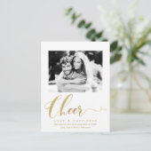 Goldene Feiertage Neujahr Foto Einladung (Stehend Vorderseite)