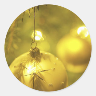 Goldene Feiertage Runder Aufkleber