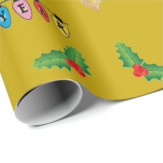 Goldene Feiertage und Neujahr Geschenkpapier (Rolleneckpunkt)