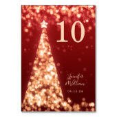 Goldene Feiertage Weihnachten Tischnummer (Rückseite)