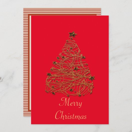 Goldene Feiertagssaison Feiertagskarte (Vorne/Hinten)