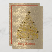 Goldene Feiertagssaison Feiertagskarte (Vorne/Hinten)