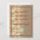 Goldene Feiertagssaison Feiertagskarte (Rückseite)