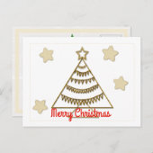 Goldene Feiertagssaison Feiertagspostkarte (Vorne/Hinten)