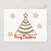 Goldene Feiertagssaison Feiertagspostkarte (Vorderseite)