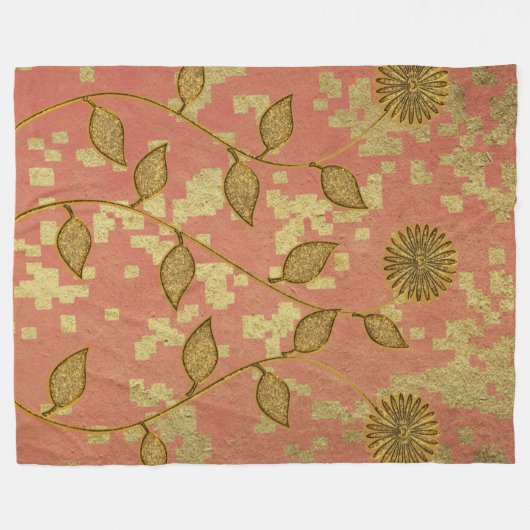 Goldene Feiertagssaison Fleecedecke (Vorderseite (Horizontal))