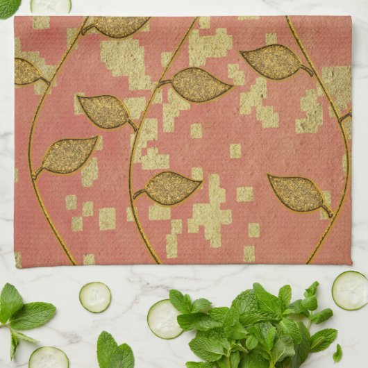 Goldene Feiertagssaison Geschirrtuch (Gefaltet)