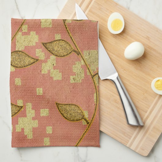 Goldene Feiertagssaison Geschirrtuch (Viertel Falte)