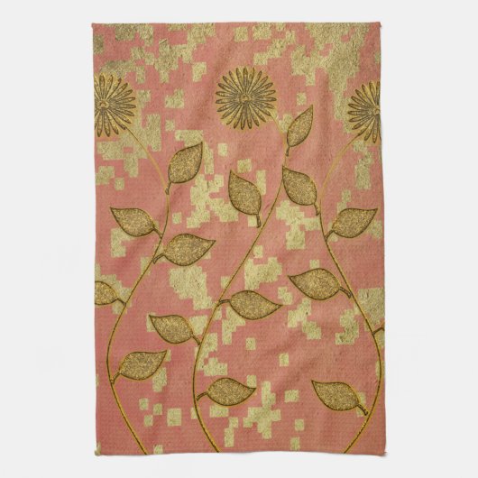 Goldene Feiertagssaison Geschirrtuch (Vertikal)