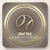 Goldene Feiertagssaison Getränkeuntersetzer (Vorderseite)