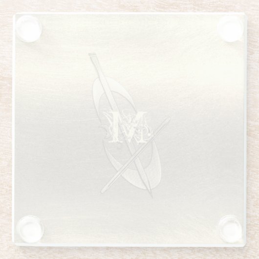 Goldene Feiertagssaison Glasuntersetzer (Rückseite)