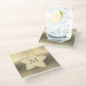 Goldene Feiertagssaison Glasuntersetzer (Schrägansicht)