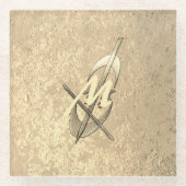 Goldene Feiertagssaison Glasuntersetzer (Vorderseite)