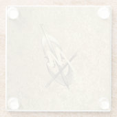 Goldene Feiertagssaison Glasuntersetzer (Rückseite)